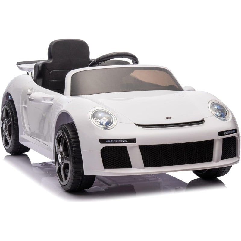 Macchina Elettrica per Bambini Porsche Ruf Ctr3 Telecomandata con Cintura di Sicurezza a 5 Punti Porte Apribili 12V – Variante Bianco