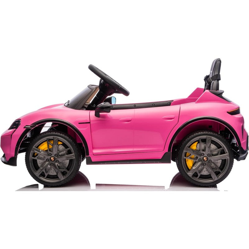 Macchina Elettrica per Bambini Porsche Taycan Turbo S 12V monoposto con Telecomando Cintura a 3 Punti – Variante Rosa