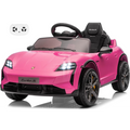 Macchina Elettrica per Bambini Porsche Taycan Turbo S 12V monoposto con Telecomando Cintura a 3 Punti – Variante Rosa