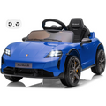 Macchina Elettrica per Bambini Porsche Taycan Turbo S 12V monoposto con Telecomando Cintura a 3 Punti – Variante Blu