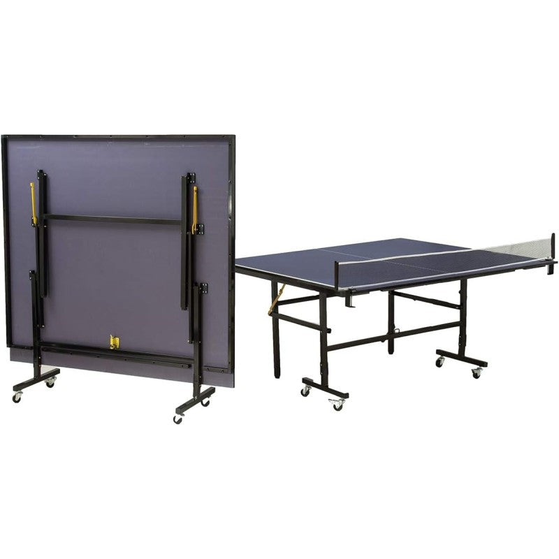 Mandelli 708900031 Mini Tavolo ping pong pieghevole e salvaspazio con maniglia racchette palline rete e tendirete