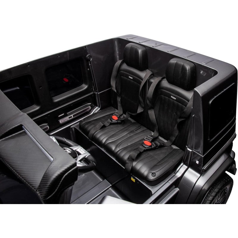 Mercedes AMG G63 Maxi 24V Auto Elettrica per Bambini 2 Posti con 4 Motori Telecomando Sedile in Pelle e Ruote in Gomma – Variante Grigio