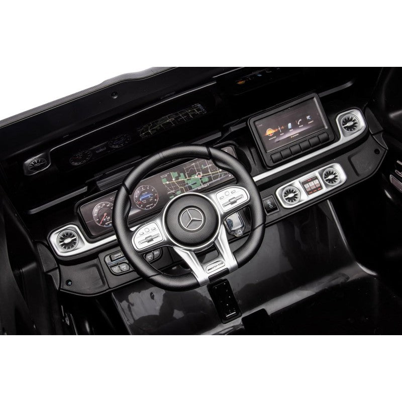 Mercedes AMG G63 Maxi 24V Auto Elettrica per Bambini 2 Posti con 4 Motori Telecomando Sedile in Pelle e Ruote in Gomma – Variante Nero