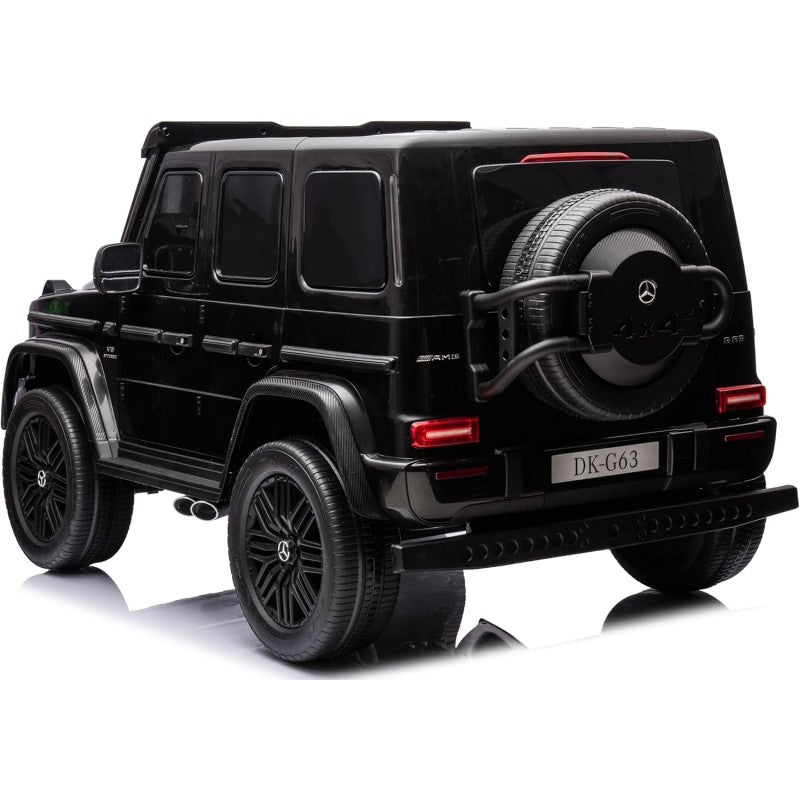 Mercedes AMG G63 Maxi 24V Auto Elettrica per Bambini 2 Posti con 4 Motori Telecomando Sedile in Pelle e Ruote in Gomma – Variante Nero