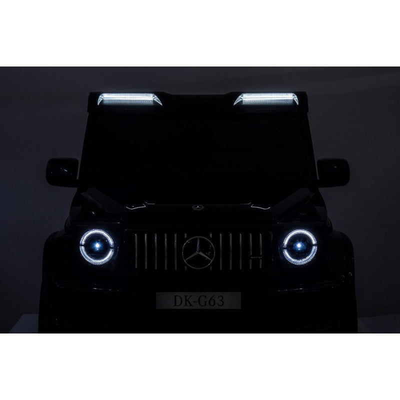Mercedes AMG G63 Maxi 24V Auto Elettrica per Bambini 2 Posti con 4 Motori Telecomando Sedile in Pelle e Ruote in Gomma – Variante Nero