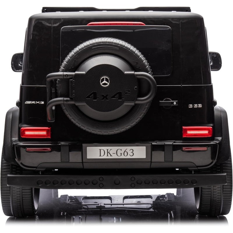 Mercedes AMG G63 Maxi 24V Auto Elettrica per Bambini 2 Posti con 4 Motori Telecomando Sedile in Pelle e Ruote in Gomma – Variante Nero