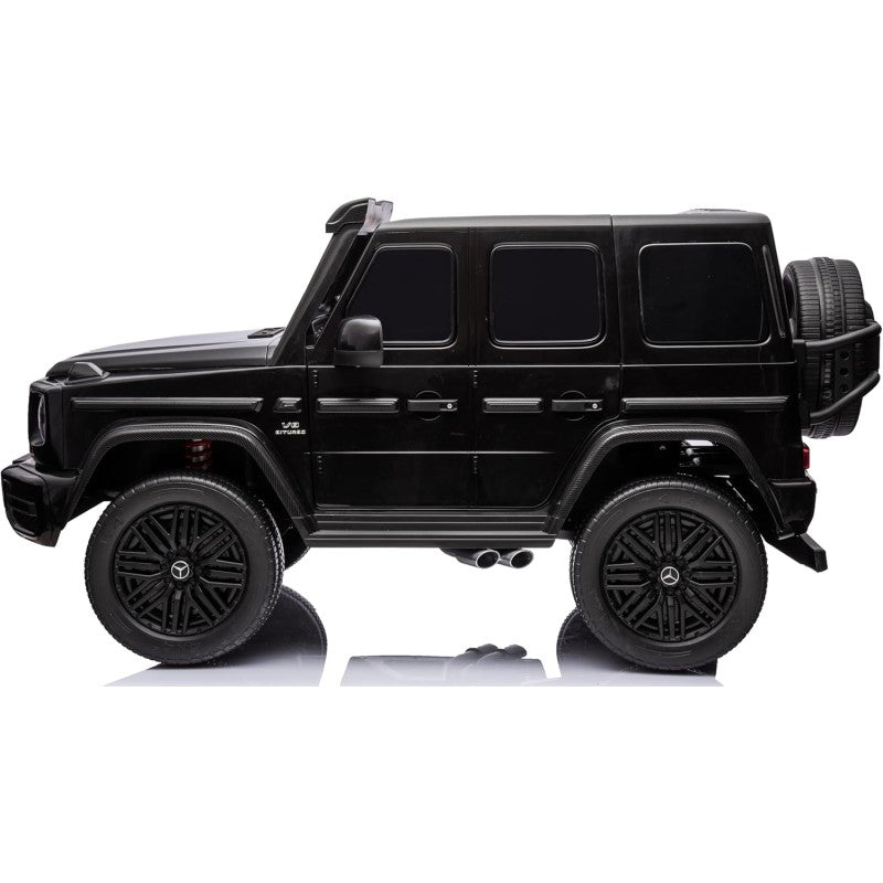 Mercedes AMG G63 Maxi 24V Auto Elettrica per Bambini 2 Posti con 4 Motori Telecomando Sedile in Pelle e Ruote in Gomma – Variante Nero