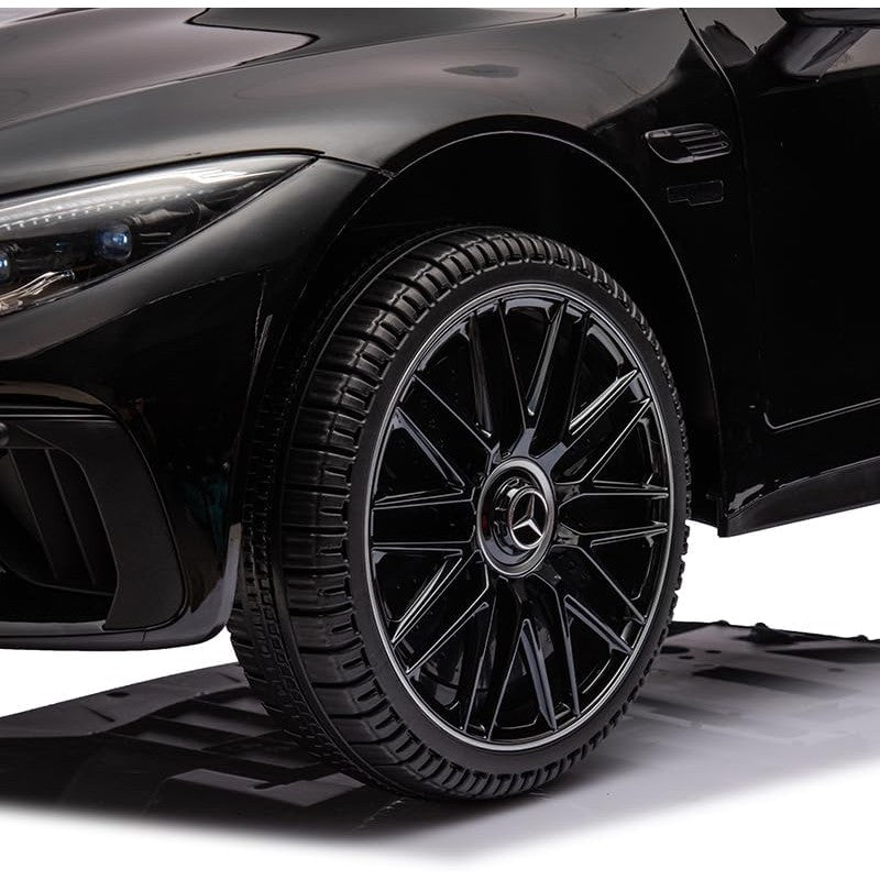 Mercedes SL 63 AMG Auto Elettrica 12V Macchina per Bambini 2 Posti con Sedile in Pelle Telecomando Bluetooth Ruote in Gomma – Variante Nero