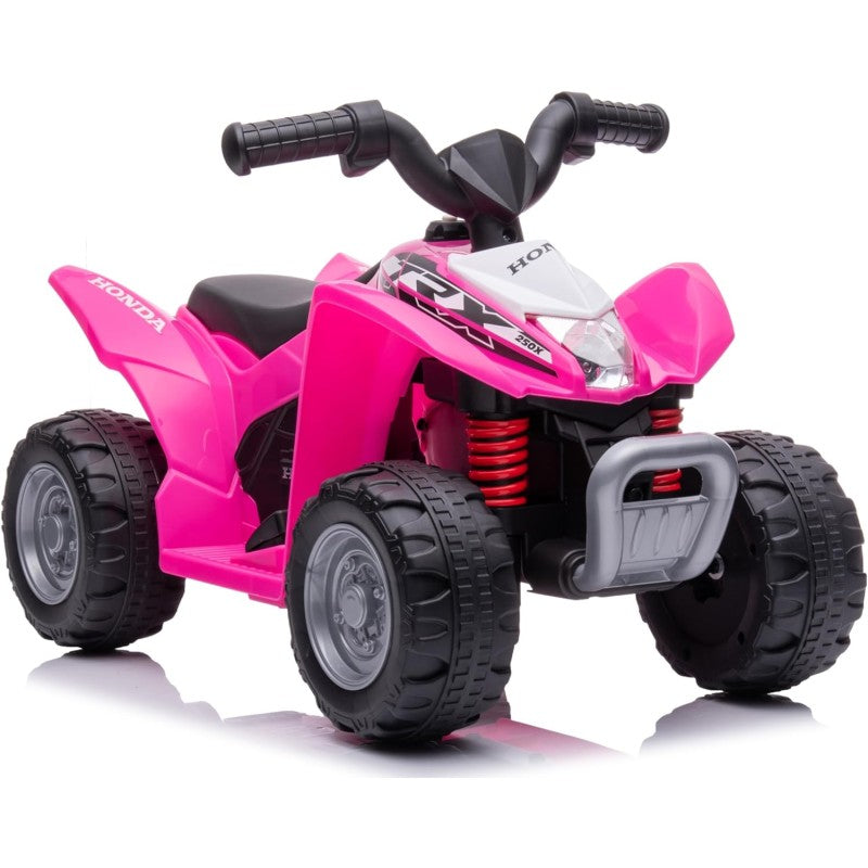 Mini Quad elettrico per bambini con Licenza Ufficiale Honda TRX250X 6V con Luci a LED e Suoni integrati – Variante Rosa