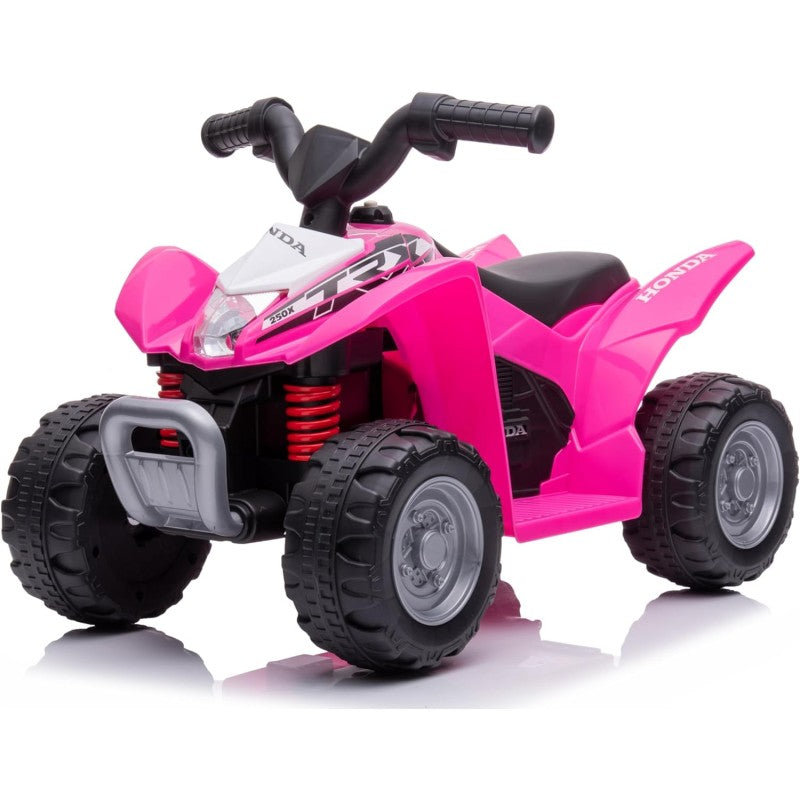 Mini Quad elettrico per bambini con Licenza Ufficiale Honda TRX250X 6V con Luci a LED e Suoni integrati – Variante Rosa