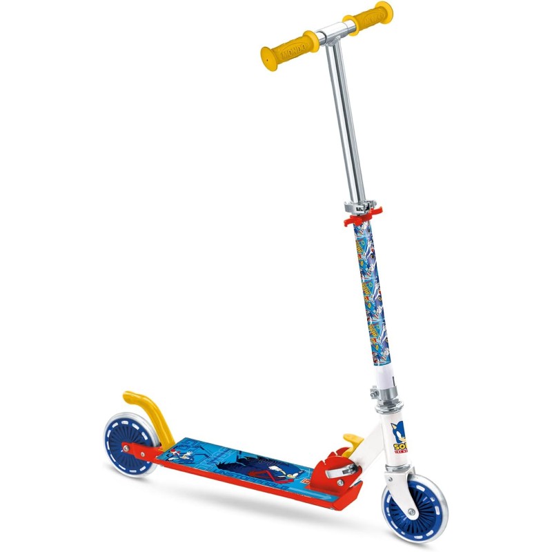 Mondo 28708 Scooter Sonic Monopattino 2 Ruote Pieghevole in Alluminio con Pedana Extra Grip e Manubrio Regolabile