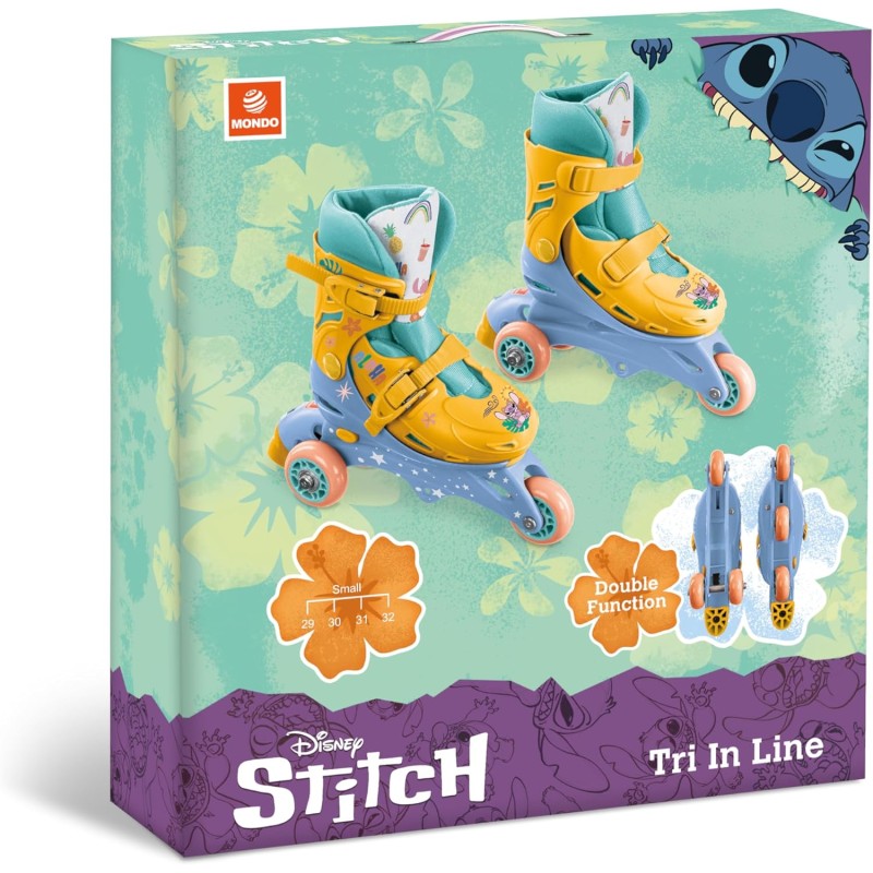 Mondo 28755 Stitch 3Inline Skates Pattini in linea doppia funzione regolabili da 29 al 32