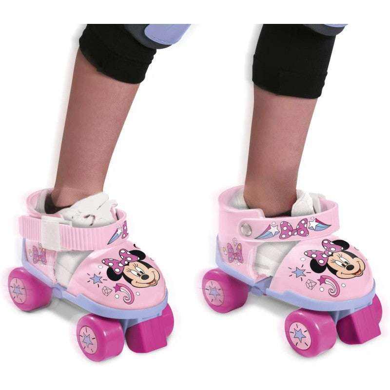 Mondo Toys 28701 Disney Pattini Minnie a rotelle Regolabili dal 22 al 29 con Gomitiere e Ginocchiere