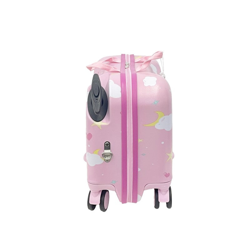MonTravel Valigia Trolley Unicorno Cavalcabile per Bambini con Asta Telescopica Poggiapiedi e Zainetto MT-025 Horse