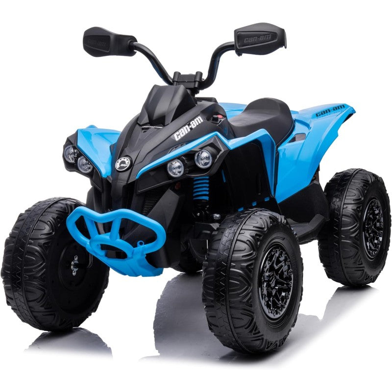 Super Quad con Licenza Ufficiale Can-Am Renegade 12V ATV con Sedile in Pelle Telecomando Ammortizzatori e Cinture di Sicurezza - Blu