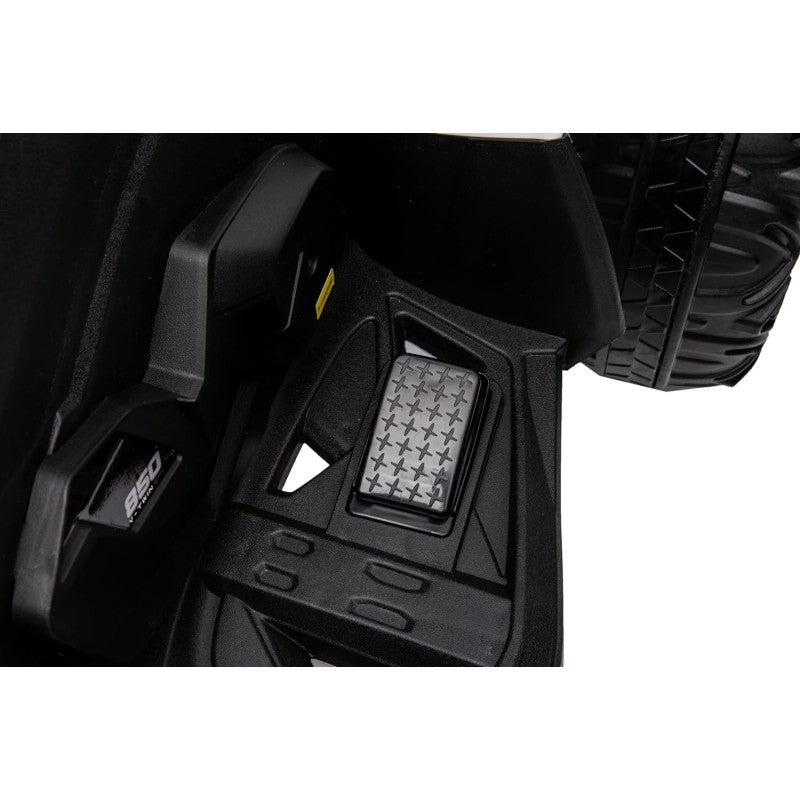 Super Quad con Licenza Ufficiale Can-Am Renegade 12V ATV con Sedile in Pelle Telecomando Ammortizzatori e Cinture di Sicurezza – Variante Bianco