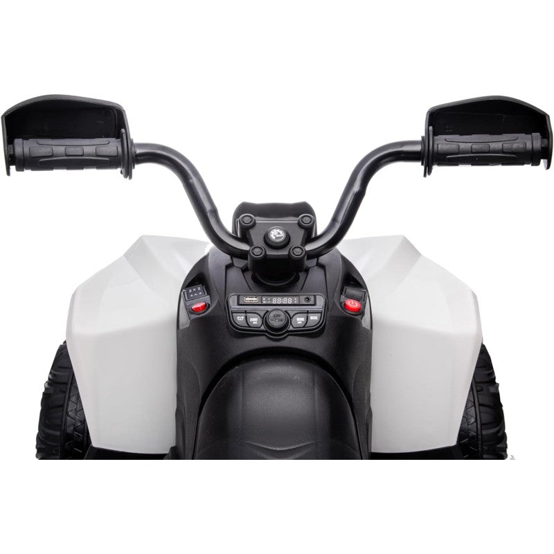 Super Quad con Licenza Ufficiale Can-Am Renegade 12V ATV con Sedile in Pelle Telecomando Ammortizzatori e Cinture di Sicurezza – Variante Bianco