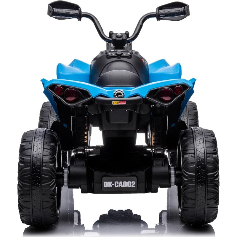 Super Quad con Licenza Ufficiale Can-Am Renegade 12V ATV con Sedile in Pelle Telecomando Ammortizzatori e Cinture di Sicurezza – Variante Blu
