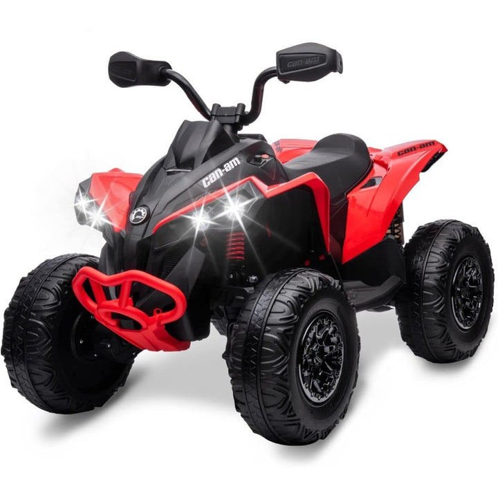 Super Quad con Licenza Ufficiale Can-Am Renegade 12V ATV con Sedile in Pelle Telecomando Ammortizzatori e Cinture di Sicurezza
