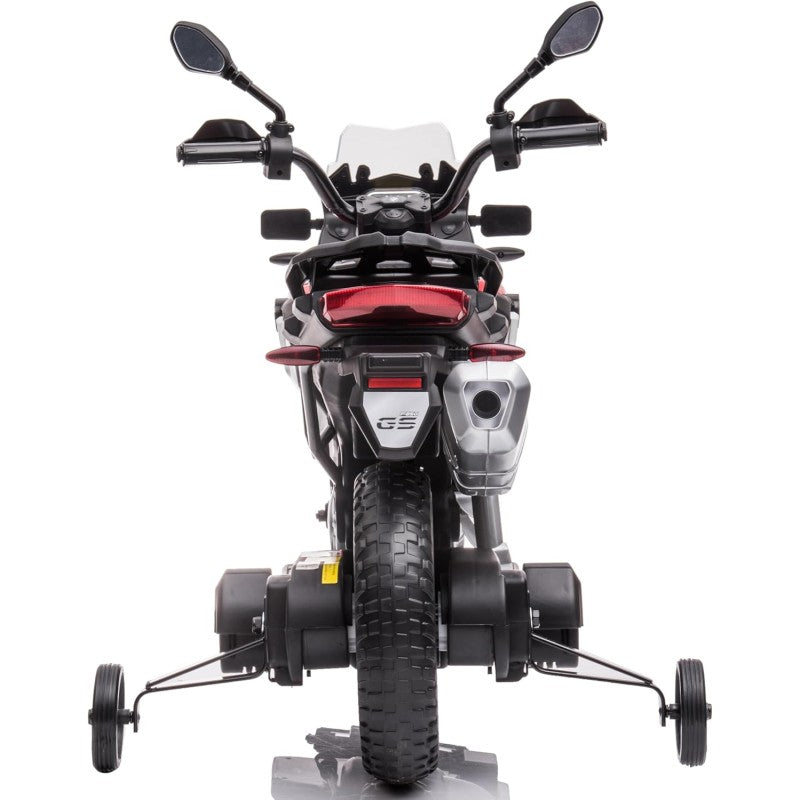 Moto Elettrica per Bambini BMW F 850 GS 12V Motocicletta con Ruote in Gomma Luci LED MP3 Suoni Rotelle Removibili Sospensioni – Variante Rosso