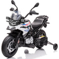 Moto Elettrica per Bambini BMW F 850 GS 12V Motocicletta con Ruote in Gomma Luci LED MP3 Suoni Rotelle Removibili Sospensioni – Variante Bianco