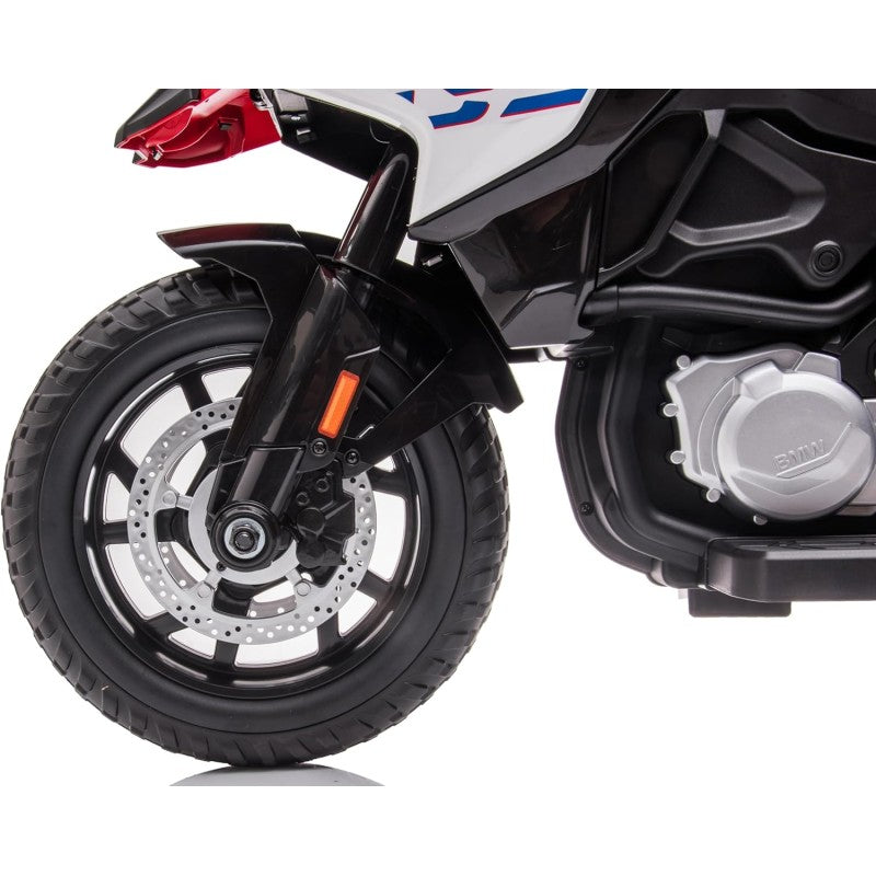 Moto Elettrica per Bambini BMW F 850 GS 12V Motocicletta con Ruote in Gomma Luci LED MP3 Suoni Rotelle Removibili Sospensioni – Variante Rosso