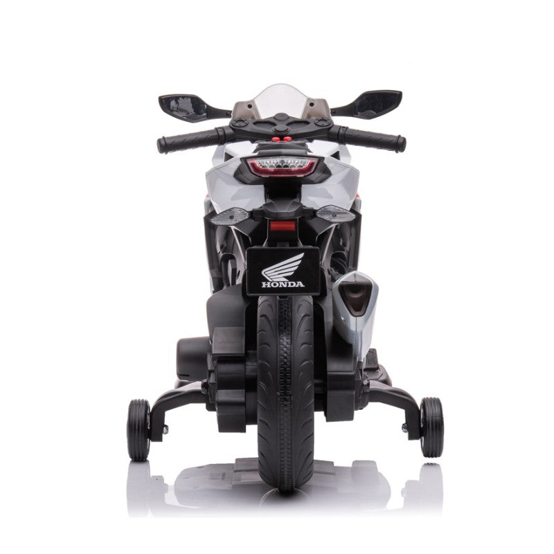 Moto elettrica per bambini Honda CBR 1000 12V con accelleratore a pedale con Luci a LED e Suoni integrati – Variante Bianco
