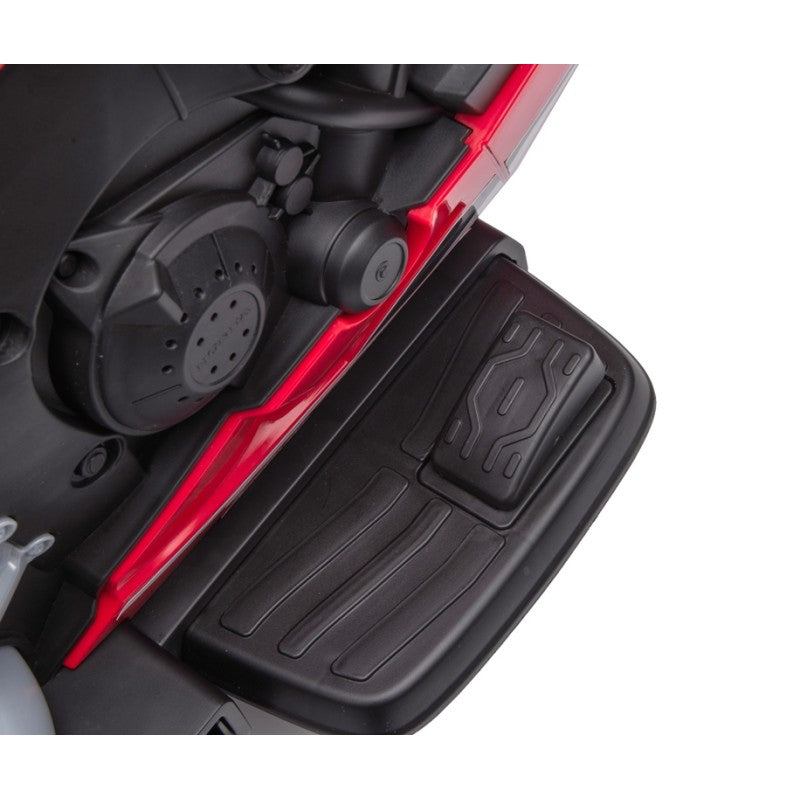 Moto elettrica per bambini Honda CBR 1000 12V con accelleratore a pedale con Luci a LED e Suoni integrati – Variante Rosso