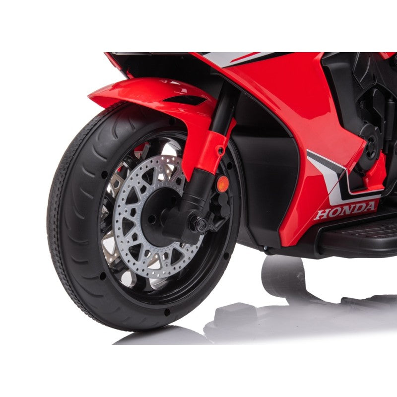 Moto elettrica per bambini Honda CBR 1000 12V con accelleratore a pedale con Luci a LED e Suoni integrati – Variante Rosso