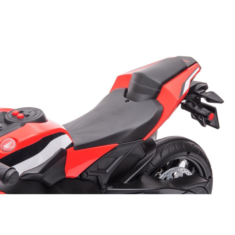 Moto elettrica per bambini Honda CBR 1000 12V con accelleratore a pedale con Luci a LED e Suoni integrati – Variante Rosso
