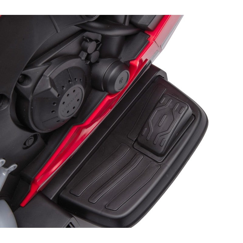 Moto elettrica per bambini Honda CBR 1000 12V con accelleratore a pedale con Luci a LED e Suoni integrati – Variante Bianco
