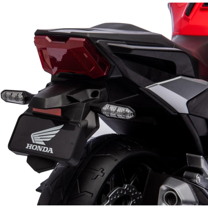 Moto Elettrica per Bambini Honda NC750X 12V Motocicletta con MP3 Accelleratore a Pedale Luci a LED e Suoni Integrati – Variante Rosso