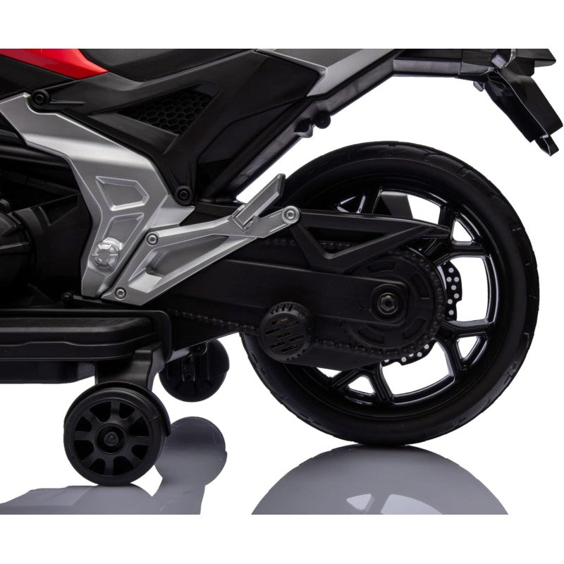 Moto Elettrica per Bambini Honda NC750X 12V Motocicletta con MP3 Accelleratore a Pedale Luci a LED e Suoni Integrati – Variante Rosso