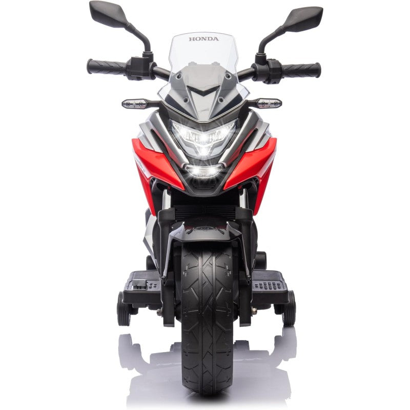 Moto Elettrica per Bambini Honda NC750X 12V Motocicletta con MP3 Accelleratore a Pedale Luci a LED e Suoni Integrati – Variante Rosso