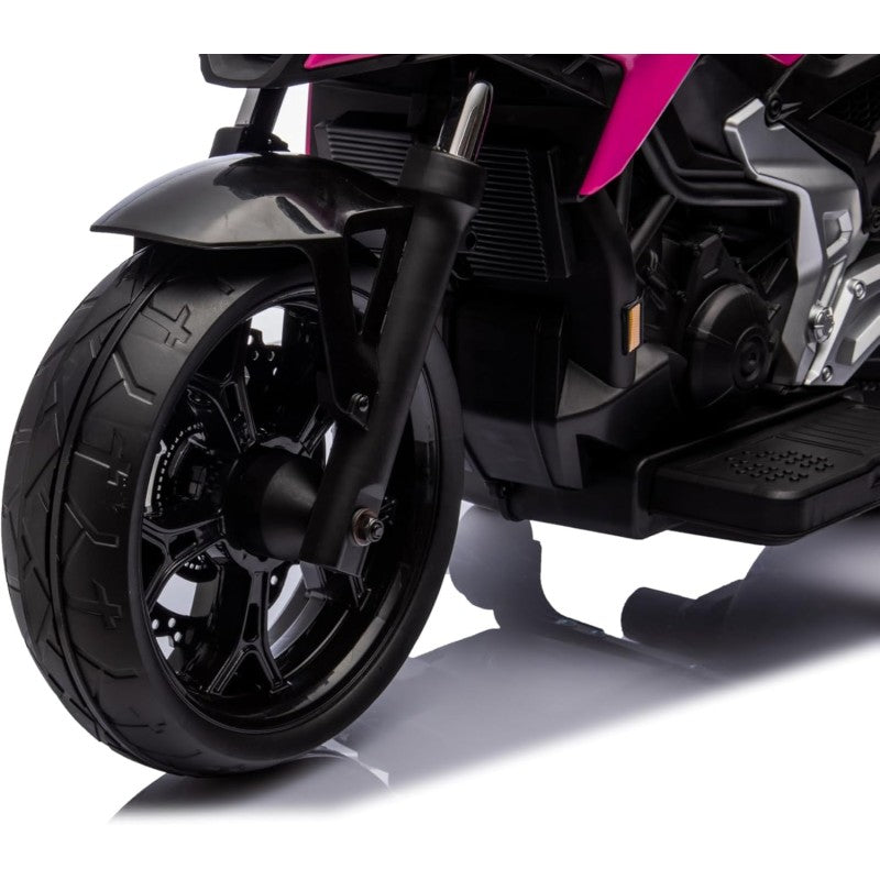 Moto Elettrica per Bambini Honda NC750X 12V Motocicletta con MP3 Accelleratore a Pedale Luci a LED e Suoni Integrati – Variante Rosa