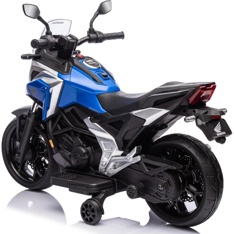 Moto Elettrica per Bambini Honda NC750X 12V Motocicletta con MP3 Accelleratore a Pedale Luci a LED e Suoni Integrati – Variante Blu