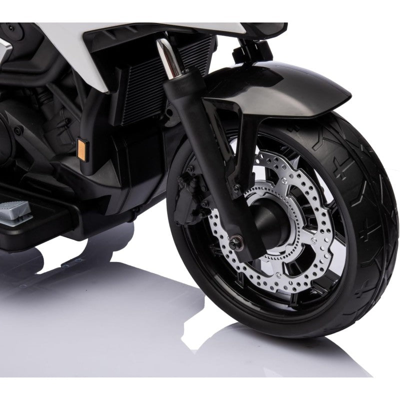 Moto Elettrica per Bambini Honda NC750X 12V Motocicletta con MP3 Accelleratore a Pedale Luci a LED e Suoni Integrati – Variante Bianco