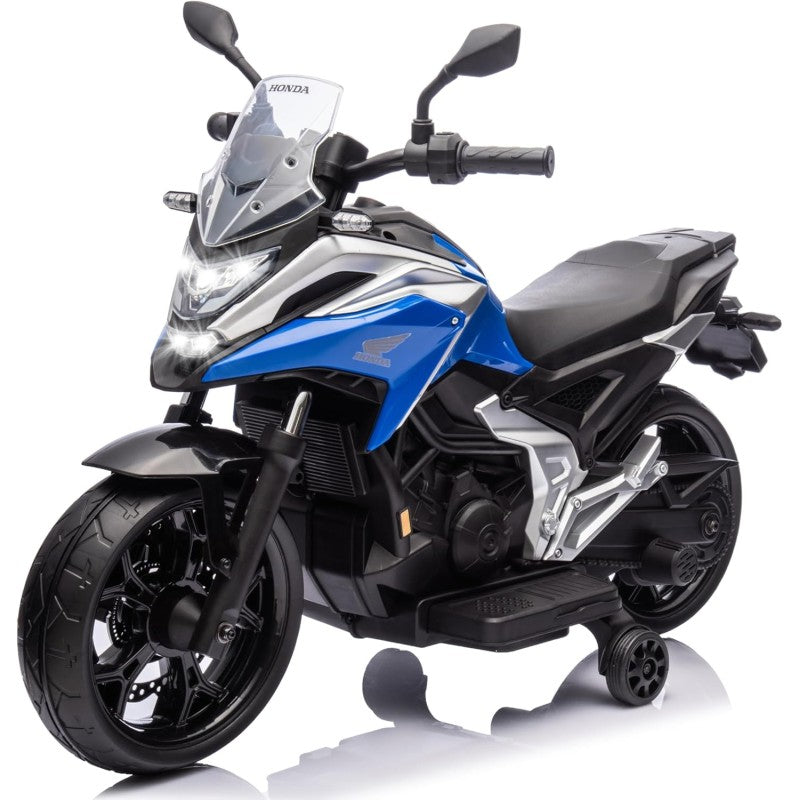 Moto Elettrica per Bambini Honda NC750X 12V Motocicletta con MP3 Accelleratore a Pedale Luci a LED e Suoni Integrati - Blu