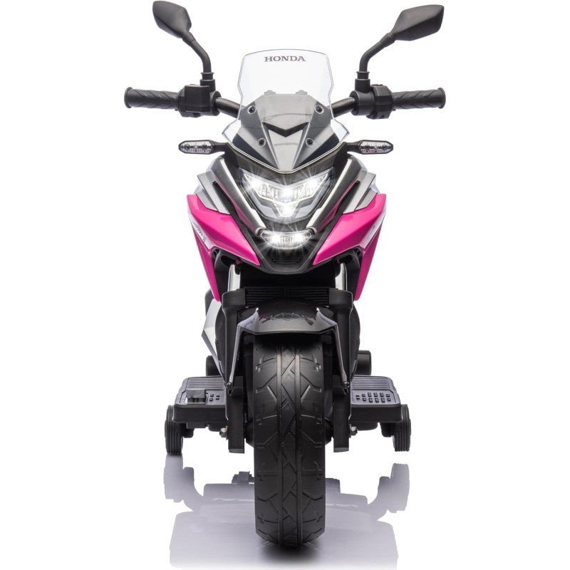 Moto Elettrica per Bambini Honda NC750X 12V Motocicletta con MP3 Accelleratore a Pedale Luci a LED e Suoni Integrati – Variante Rosa