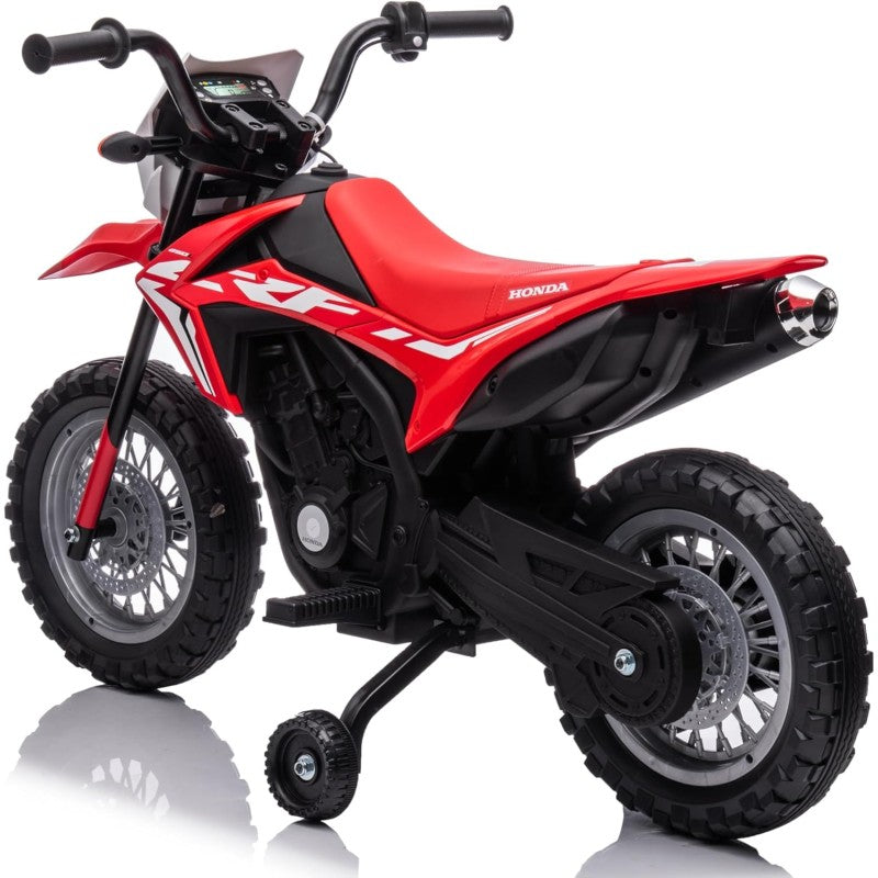 Moto Elettrica per bambini Super Cross Honda CRF250L con licenza ufficiale - Moto da Cross con Rotelle Luci e Suoni integrati 6V