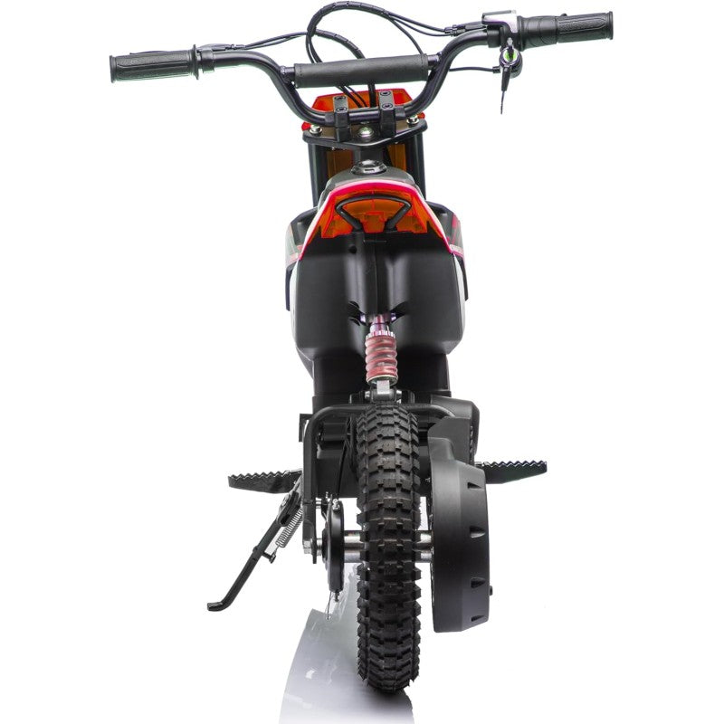Moto Elettrica per Bambini Thunder Cross 24V 250W sedile in pelle accensione chiave acceleratore a manopola portata max 63kg – Variante Rosso