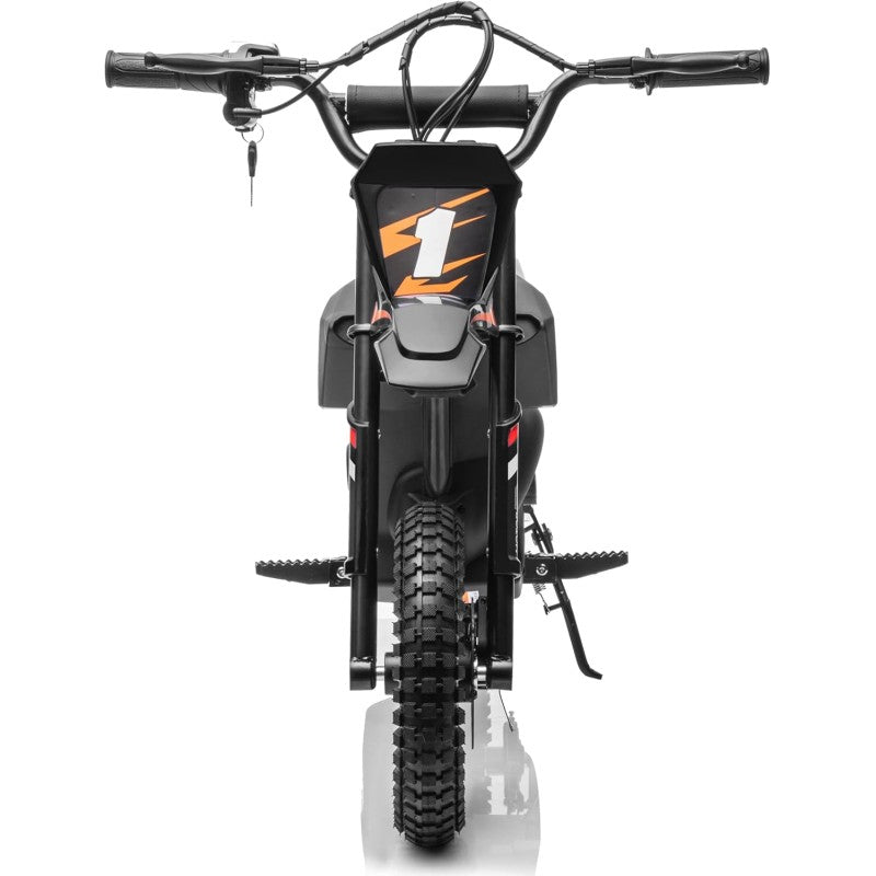 Moto Elettrica per Bambini Thunder Cross 24V 250W sedile in pelle accensione chiave acceleratore a manopola portata max 63kg – Variante Nero