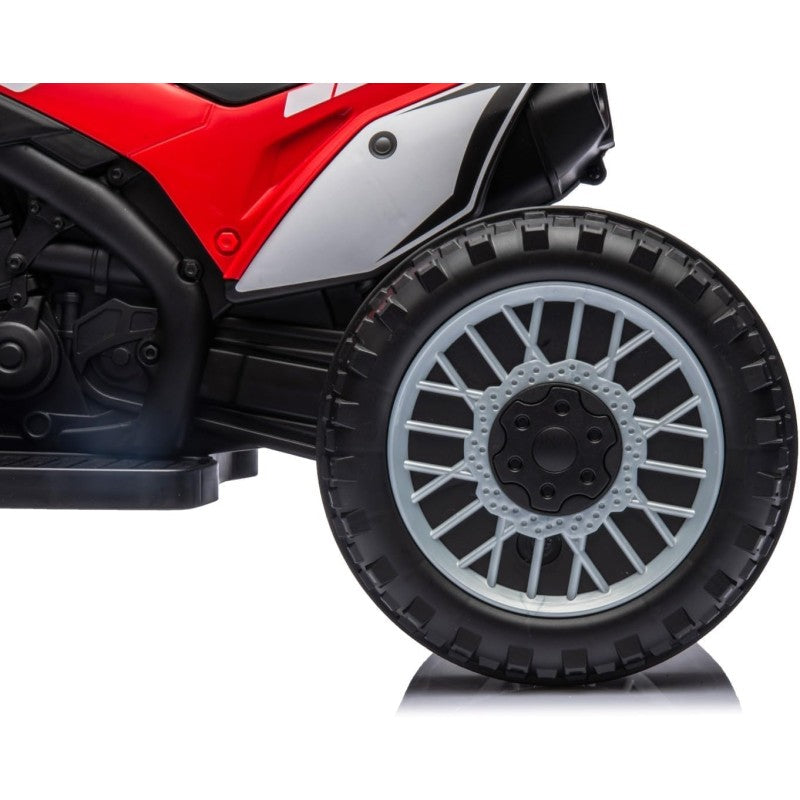 Moto Elettrica per bambini Trimoto Mini Cross Honda CRF450L - Mini Moto Triciclo 6 Volt con 3 Ruote e Suoni integrati – Variante Rosso