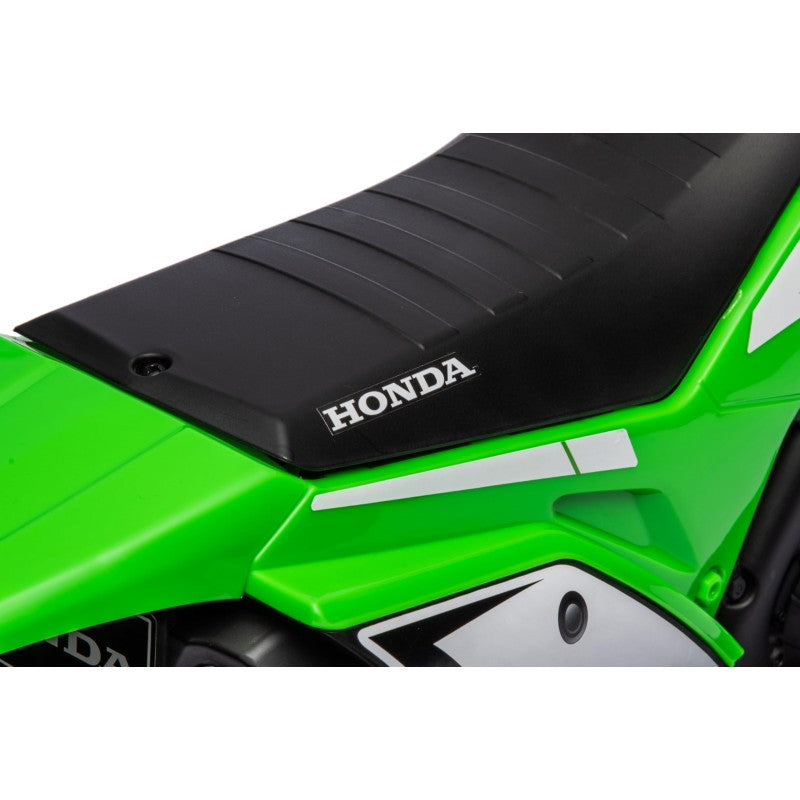 Moto Elettrica per bambini Trimoto Mini Cross Honda CRF450L - Mini Moto Triciclo 6 Volt con 3 Ruote e Suoni integrati – Variante Verde