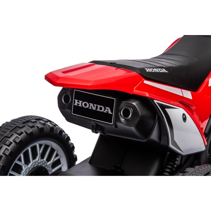 Moto Elettrica per bambini Trimoto Mini Cross Honda CRF450L - Mini Moto Triciclo 6 Volt con 3 Ruote e Suoni integrati – Variante Rosso
