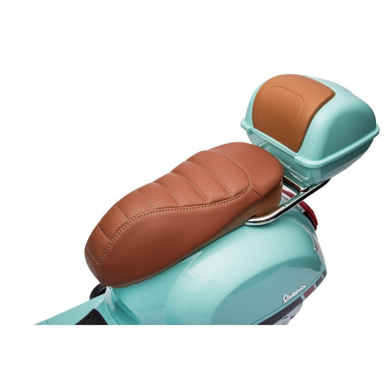 Moto Elettrica Scooter Per Bambini VESPA GTS SUPER 12V con Bauletto MP3 Luci a Led Sedile in Pelle Full Optional – Variante Verde Tiffany