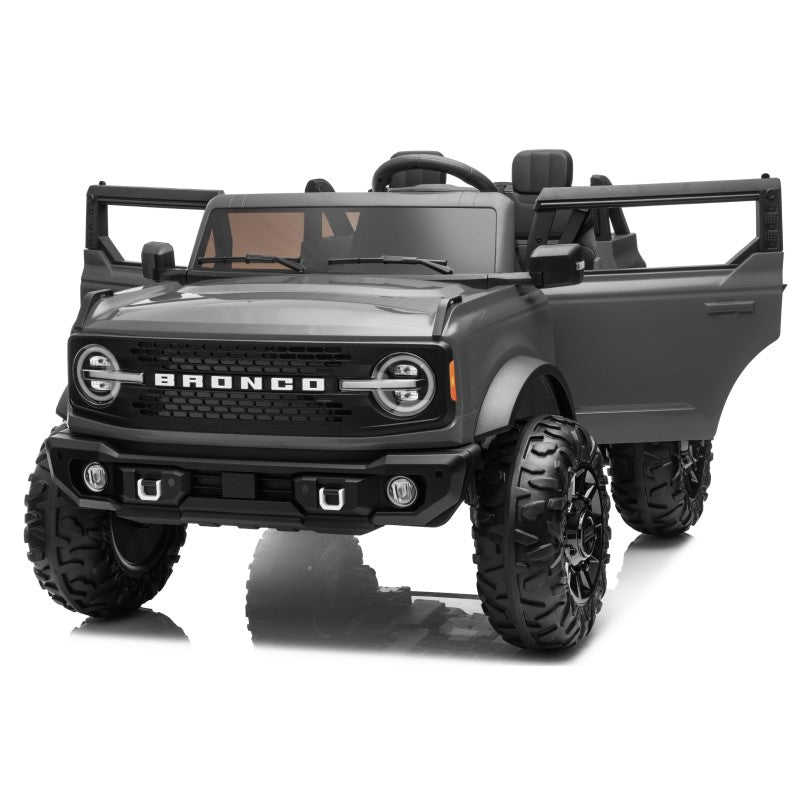 NUOVA Ford Bronco 24V Maxi Suv Fuoristrada 2 Posti Auto Elettrica per Bambini con Telecomando RUOTE GOMMA EVA-0995 – Variante Grigio