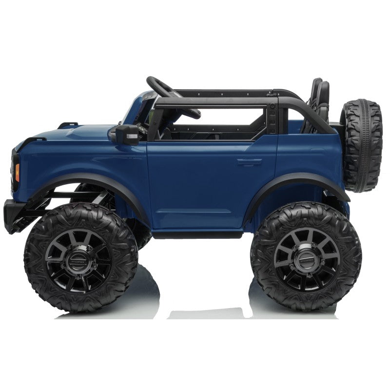 NUOVA Ford Bronco 24V Maxi Suv Fuoristrada 2 Posti Auto Elettrica per Bambini con Telecomando RUOTE GOMMA EVA-0995 – Variante Blu