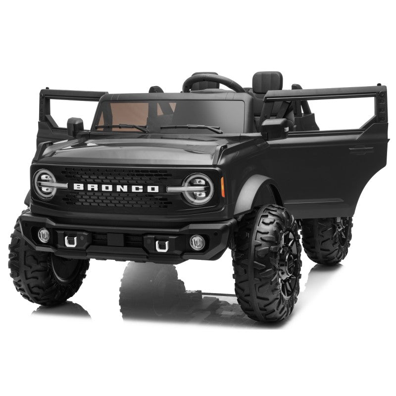 NUOVA Ford Bronco 24V Maxi Suv Fuoristrada 2 Posti Auto Elettrica per Bambini con Telecomando RUOTE GOMMA EVA-0995 – Variante Nero