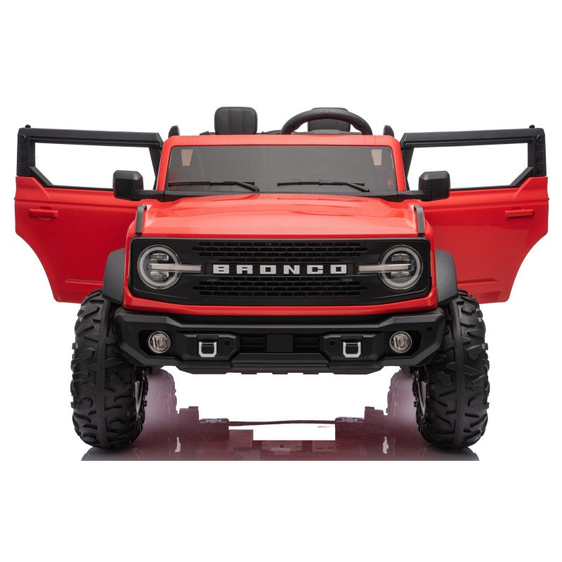 NUOVA Ford Bronco 24V Maxi Suv Fuoristrada 2 Posti Auto Elettrica per Bambini con Telecomando RUOTE GOMMA EVA-0995 – Variante Rosso